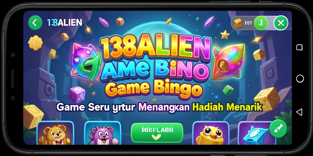 Tampilan gameplay seru di 138ALIEN dengan kartu Bingo.