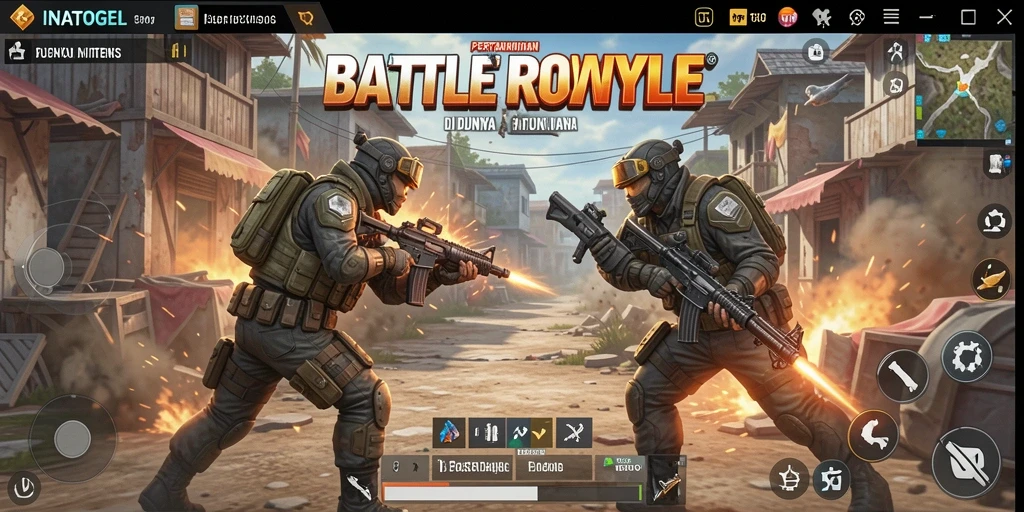 Gameplay seru INATOGEL di pertempuran Battle Royale.