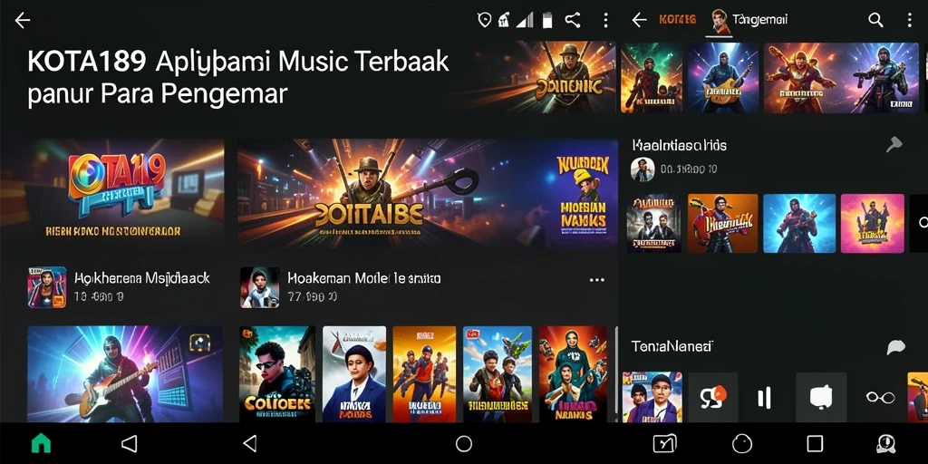 Tampilan antarmuka <strong>KOTA189</strong> saat menikmati musik dengan berbagai fitur menarik.