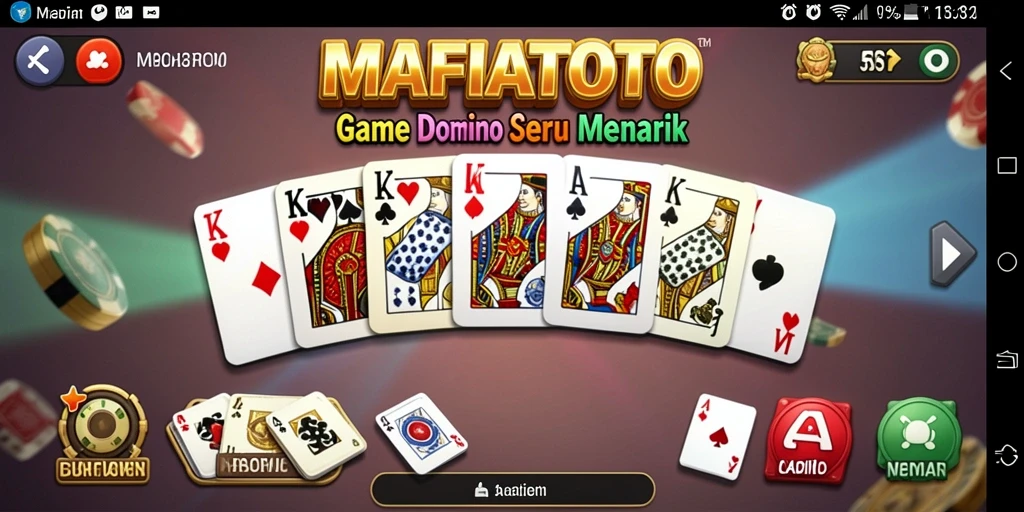 Screenshot gameplay MAFIATOTO yang menunjukkan serunya permainan Domino.