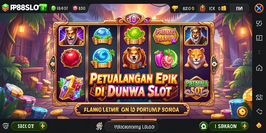 Screenshot gameplay PP88SLOT yang menampilkan petualangan seru di dunia slot.