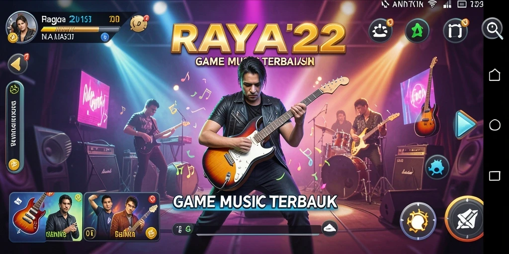 Screenshot gameplay RAYA22 yang penuh warna dan menarik