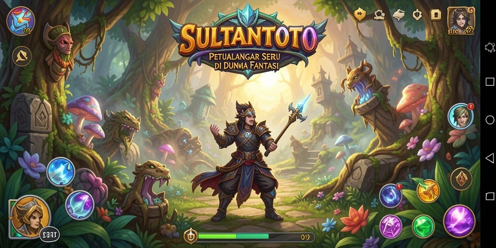 Tangkapan layar SULTANTOTO menunjukkan momen seru dalam petualangan menjelajahi dunia fantasi.