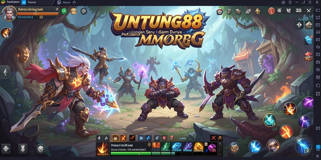 Screenshot dari gameplay UNTUNG88 menampilkan pertarungan seru antar karakter.