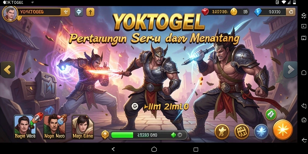 Screenshot gameplay YOKTOGEL menunjukkan aksi pertarungan yang intens.